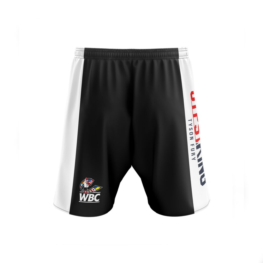Black & White Training Shorts - Tyson Fury Official Merchandise