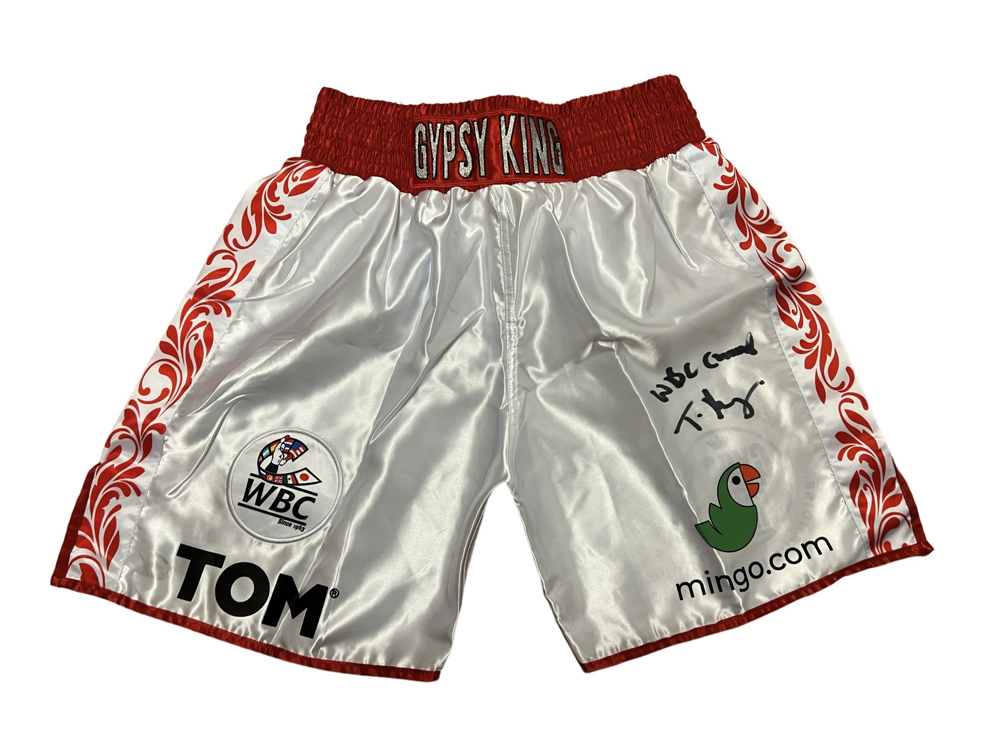 Tyson Fury Hand Signed Fight Replica Boxing Shorts V Dillian Whyte ...
