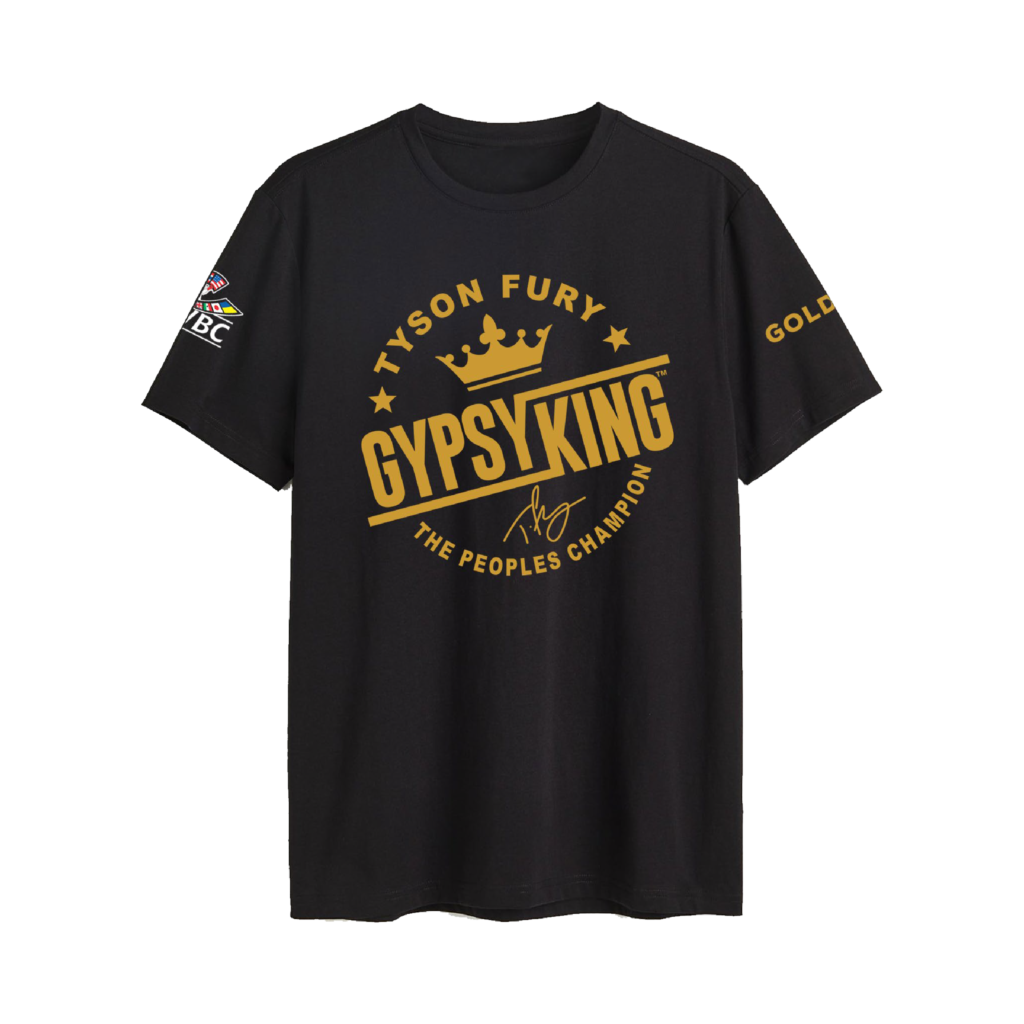 Black & Gold The Peoples Champion WBC T Shirt Tyson Fury Official