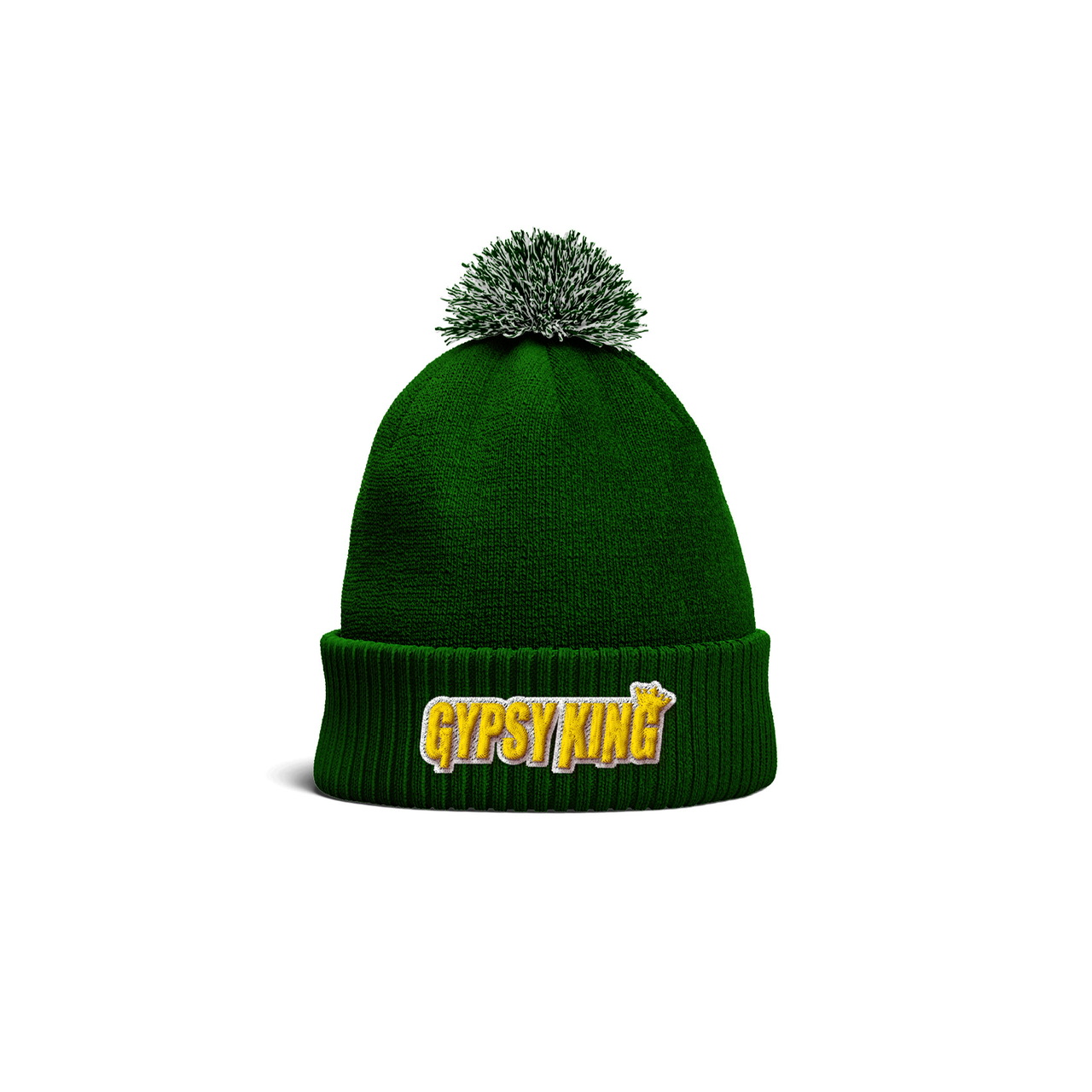 Green and Gold Gypsy King Pom Pom Hat - Tyson Fury Official Merchandise