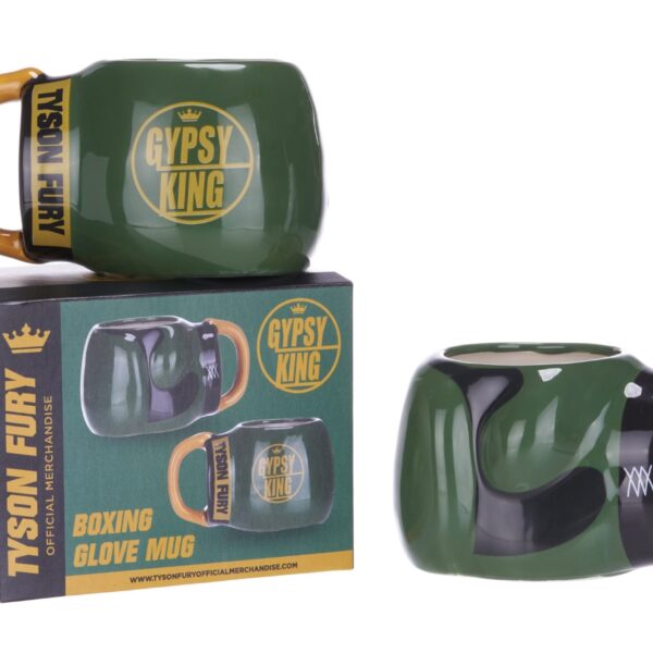 Gypsy King Ceramic Green Boxing Glove Mug