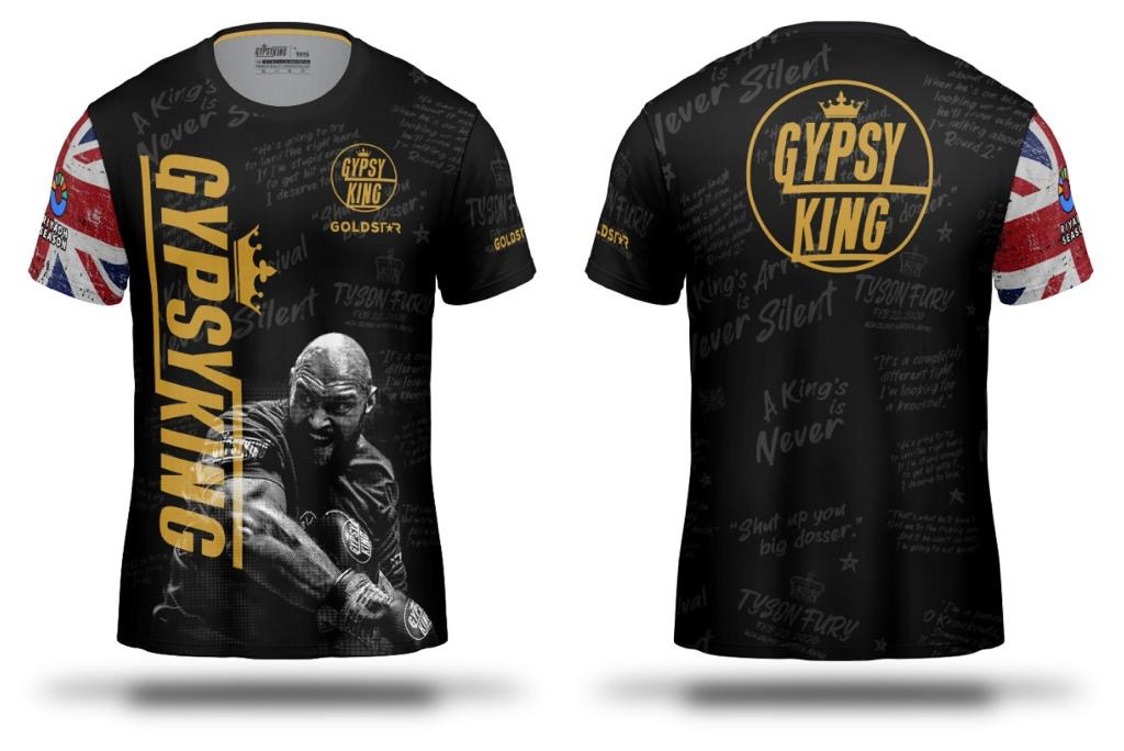 Black w/Union Jack Sleeve Tyson Quotes Sublimated T Shirt - Tyson Fury ...