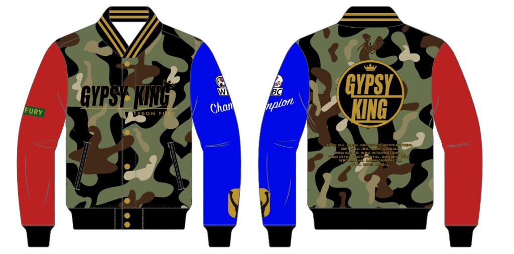 Pre Order - 'The Gypsy King' Limited Edition Camo and Blue/Red Bomber ...